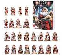 Calendario del conto alla rovescia - 24 giorni Countdown Gesù Penderant Set | Gesù Countdôwn Calendar | Ciondolo a tema per le vacanze 24 giorni | Decorazioni festive per ornamenti acrilici 2d raccol