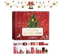 Calendario Del Conto Alla Rovescia Avvento Di Natale,Crema Idratante per il Viso e Lozione per la Cura a Pelle - Kit Viso Idratante Per Donne,Per Donne Uomini Bagno Corpo Compleanno Natale Festa a Mam