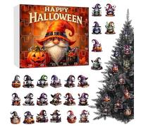 Calendario del conto alla rovescia Calendario Avvento Design Gnome 24 giorni | Oggetti collezionista familiare per le vacanze di Natale | Decorazione per alberi per finestra d'ingresso