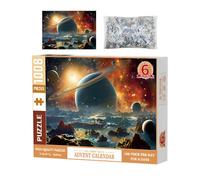 Calendario del conto alla rovescia del puzzle natalizio - Puzzle del conto alla rovescia 2024, calendario 'avvento in cartone, giocattolo festivo, attività interattiva delle vacanze | Per bambini