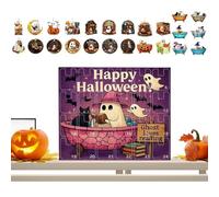 Calendario del conto alla rovescia di Halloween, calendario spettrale, Cronaca di conto alla rovescia di Halloween, decorazione autunnale festiva, facile da esposizione, 32x28 cm, per casa, famiglia,