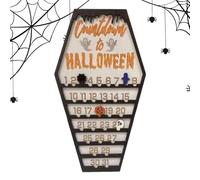 Calendario Del Conto Alla Rovescia Di Halloween - Decorazione Del Tavolo Per Le Vacanze | Segno Di Decorazione Delle Pareti Festive | Halween Countdown Wall Shield Fatto In Legno Per Tavolo Da Pranzo,