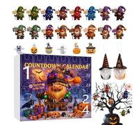Calendario del conto alla rovescia di Halloween Gnome | Calendario 24 giorni prima di Halloween | 2 ° Ornamento acrilico | Borsa per il retro della raccolta, borsa per sacchetto