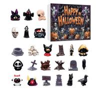 Calendario del conto alla rovescia di Halloween | Resin Halloween Avvento Calendario | Conto alla rovescia di figurina horror 24 giorni Calendar | Box regalo di H-alloween Advent con ciondolo 3D