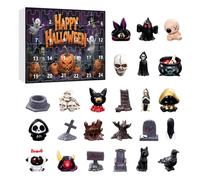 Calendario del conto alla rovescia di Halloween | Resin Halloween Avvento Calendario | Conto alla rovescia di figurina horror 24 giorni Calendar | Box regalo di H-alloween Advent con ciondolo 3D