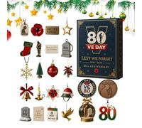 Calendario del conto alla rovescia di Natale - 10.24x7.09x1.18 In 2d Ornament acrilico, 24 giorni Avvento Decorazione sospesa con ciondolo festivo | Display per la casa per le vacanze per albero, cami
