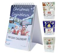 Calendario del Conto alla rovescia di Natale 100 Giorni Adorabile Desktop Calendario dell'avvento Natalizio 2025 con squisiti Vari Motivi riutilizzabili per Il Conto alla rovescia delle scuole degli