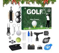 Calendario Del Conto Alla Rovescia Di Natale 2025 | Calendario 'avvento Del Kit Di Strumenti Da Golf 24 Giorni Per Uomini | Decorazione Per La Casa Per Le Vacanze Con Palline Per Palle Marcatori E