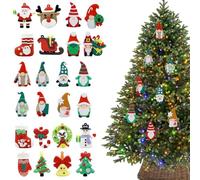Calendario del conto alla rovescia di Natale 3D | Ornamento per le vacanze a 24 giorni Conto alla rovescia per le decorazioni degli alberi di Natale | Pendenti sospesi festosi per la scuola di casa gi