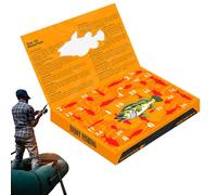 Calendario del conto alla rovescia di Natale | Attrezzature da realistiche | 24 giorni di Natale conto alla rovescia con esche da dure,Per torrenti fiumi laghi stagni famiglia amici uomini