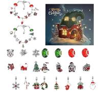 Calendario Del Conto Alla Rovescia Di Natale - Calendario Degli Per Braccialetti 24 Giorni | Bracciale Per Il Fascino Di Festa | Decorazioni Natalizie Per Ragazze Attività Di Artig
