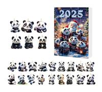 Calendario Del Conto Alla Rovescia Di Natale - Calendario Natalizio, Decorazioni Di Novità, 24 Giorni Di Ornamento Di Panda 2025, Fascino Per Animali Acrilici 2d Per Vetrine Per Le Feste Di Ari
