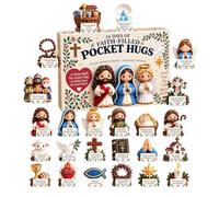 Calendario del conto alla rovescia di Natale in acrilico 2D, abbracci | Set di ciondoli con calendario conto alla rovescia per albero, parete, finestra, auto, specchietto retrovisore, portachiavi