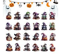 Calendario del conto alla rovescia di Ornamenti di Halloween - Grafico per le vacanze decorative a 24 giorni - Accessorio stagionale divertente per il monitoraggio dei giorni fino a Trenta di ottobre,