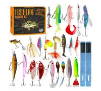 Calendario del conto alla rovescia per gli strumenti di pesca-calendario per l'adesione per le attrezzature per la pesca | Set regalo con esche per luccio | Box portatile per gli appassionati
