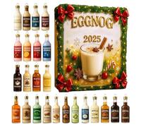 Calendario Del Conto Alla Rovescia Per Il Natale - Decorazione In Acrilico 2D | Decorazione Albero Di Natale Con Eggnog Per 24 Giorni,Per La Celebrazione Della Casa Vacanze Inverno Finestra