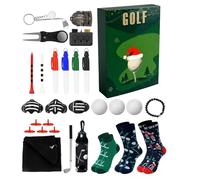 Calendario Del Conto Alla Rovescia Per Le Feste Di Natale,24 Giorni Di Conto Alla Rovescia Per Il Golf - Per Golf,Per Uomini Golfista Per Gioco Sportivo Allenamento In Interno Ed Esterno Per Feste A C