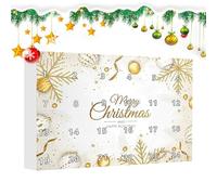 Calendario del Conto alla Rovescia per Natale | Conteggio Alla Rovescia Per 24 Giorni Con Gioielli - Collana Con Ciondolo,Per Le Donne Le Ragazze E Le Figlie Per Le Feste Invernali Le Vacanze I Matrim