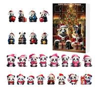 Calendario del-l'Avvento Panda | Calendario del-l'Avvento 2024 Del Giocattolo Del Panda | Calendario Per Il Conto Alla Rovescia Con Pendente A Forma Di Panda del-l'albero Di Natale In Acrilico