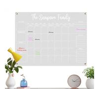 Calendario del piano alimentare - Planner acrilico da parete, calendario da parete portatile | Scheda bianca cancellante di lunga durata riutilizzabile per del soggiorno