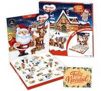 Calendario dell’Avvento Kinder POP UP 2025 · 24 Cioccolatini Assortiti · Design 3D con Babbo Natale e Renne · Con Biglietto Personalizzabile · Regalo di Natale Goloso per Bambini e Famiglie 125 g
