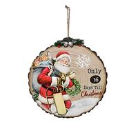 Calendario dell' Avvento legno D29 da parete con finestra Babbo Natale o Pupazzo