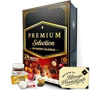 Calendario dell’Avvento Premium Moments 2025 · Edizione Lusso XXL · 24 Cioccolatini Gourmet Ferrero Rocher, Raffaello, Lindt, Nestlé · Con Biglietto Personalizzato e Stella Dorata di Natale - 640 g