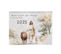Calendario della Bibbia - Calendario religioso cristiano 2025, pianificatore motivazionale cristiano con versetti biblici, agenda giornaliera cattolica per insegnanti, casa, scuola, ufficio, famiglia
