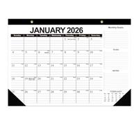 Calendario della scrivania di grandi dimensioni da 2026 al 2027 con da fare e lacrima spessa dal calendario murale di 18 mesi da 17x12 pollici lacrima facile e pianificatore mensile sospe