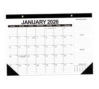 Calendario della scrivania gennaio 2026-giugno 2027, calendario a parete a 18 mesi con di cose da fare e carta spessa da 17x12 pollici facili da strappare e impiccagione per l'ufficio di casa