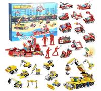 Calendario dell'Avvento,2 Pezzi Calendario Avvento Macchinine,Calendarios dell Dvvento Natalizio,Conto Alla Rovescia di Natale,Macchinina Giocattolo,Mattoncini da Costruzione Auto