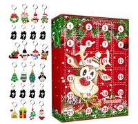 Calendario dell'Avvento 2023, ciondolo a tema decorazione natalizia Calendario conto alla rovescia di 24 giorni, portachiavi natalizio Sorprese regalo Confezione regalo di Natale Divertenti giocattoli
