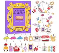 Calendario dell'Avvento 2024-24 Days of Friends, kit braccialetto con ciondoli - TV Show regalo di Natale per adulti, uomini e donne