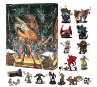 Calendario Dell'Avvento 2024 di Dungeons Dragons, Calendario Dell'Avvento 2024, Calendario Dell'Avvento di Natale dei Draghi con 24 Pezzi, Giocattolo Creativo da Collezione per Bambini
