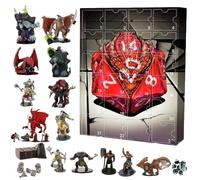 Calendario Dell'Avvento 2024 di Dungeons Dragons, Calendario Dell'Avvento 2024, Calendario Dell'Avvento di Natale dei Draghi con 24 Pezzi, Giocattolo Creativo da Collezione per Bambini