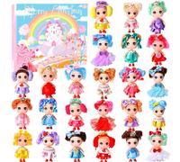 Calendario dell'Avvento 2024 per Ragazze - Bambole Principessa di Natale Conto alla Rovescia di 24 Giorni - Regalo di Natale Perfetto per Bambini Piccoli e Ragazze Esperienza Festiva e Divertente
