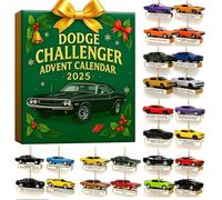 Calendario dell'Avvento 2025,24 Days 2D Acrylic Ornaments with Countdown, Automobile Moto l'Avents Calendari 2025 For Tree Window Wall Door Cars View Mirror Decors