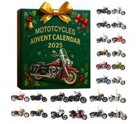 Calendario dell'Avvento 2025,24 Days 2D Acrylic Ornaments with Countdown, Automobile Moto l'Avents Calendari 2025 For Tree Window Wall Door Cars View Mirror Decors