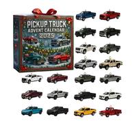 Calendario dell'Avvento 2025,24 Days 2D Acrylic Ornaments with Countdown,Pickup Truck l'Avents Calendari 2025 For Tree Window Wall Door Cars View Mirrors Decors
