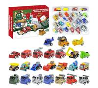 Calendario dell'Avvento 2025,24 Days 3D Engineering Vehicle l'Avents Countdowns, Engineering Calendariers Scenes Set Toys For Children Christmas Eve Gifts