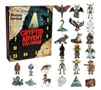 Calendario dell'Avvento 2025, 24 giorni, calendario natalizio con 24 diversi ornamenti criptidi 2D, regalo per il conto alla rovescia per le festività per decorare l'albero e i fan dei criptidi