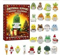 Calendario dell'Avvento 2025, 24 giorni, con 24 strumenti di supporto emotivo, design acrilico 2D, per persone care di tutte le età (Red-1 Pc)