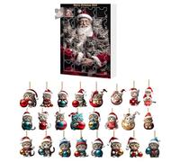 Calendario dell'Avvento 2025,24 pezzi 2D Acrylic Ornaments with Countdown Design, Cat Avent Calendari 2025 For Tree Window Wall Door Car View View Mirror Decor