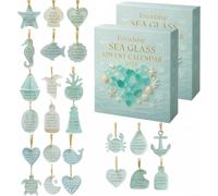 Calendario dell'avvento 2025 basato sull'amicizia con estetica oceanica e struttura in acrilico per principianti della tradizione natalizia (2)