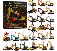Calendario dell'Avvento 2025, calendario natalizio 24 giorni con conto alla rovescia, scatola dell'avvento natalizio 2025 con statuette, bambole da collezione, mini ornamento e ciondoli da appendere