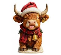 Calendario dell'avvento 2025 con 24 mucche 3D ornamentali, regalo di Natale (scatola verde)