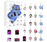 Calendario dell'Avvento 2025 con 24 simpatici portachiavi, calendario natalizio per il conto alla rovescia di 24 giorni, per bambini, ragazzi, ragazze, adolescenti e amanti degli anime, ottimo regalo