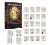 Calendario dell'Avvento 2025 con versetti biblici, Calendario dell'Avvento della Natività, Conto alla rovescia cristiano per Natale in 2D, Racconta la storia della nascita di Gesù (1 pcs)