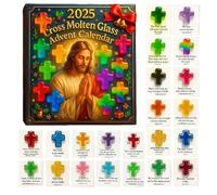 Calendario dell'avvento 2025 con versi biblici, decorazione natalizia per conto alla rovescia | Decorazione invernale per l'avvento | 2D acrilico festivo 24 giorni conto alla rovescia di Natale per