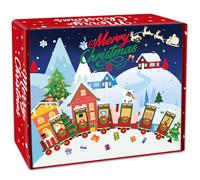 Calendario dell'Avvento 2025, contiene 24 sorprese, include esclusiva penna cancellabile, astuccio in silicone 2 in 1, resistente, 33 x 39 x 6,7 cm, design industriale vintage